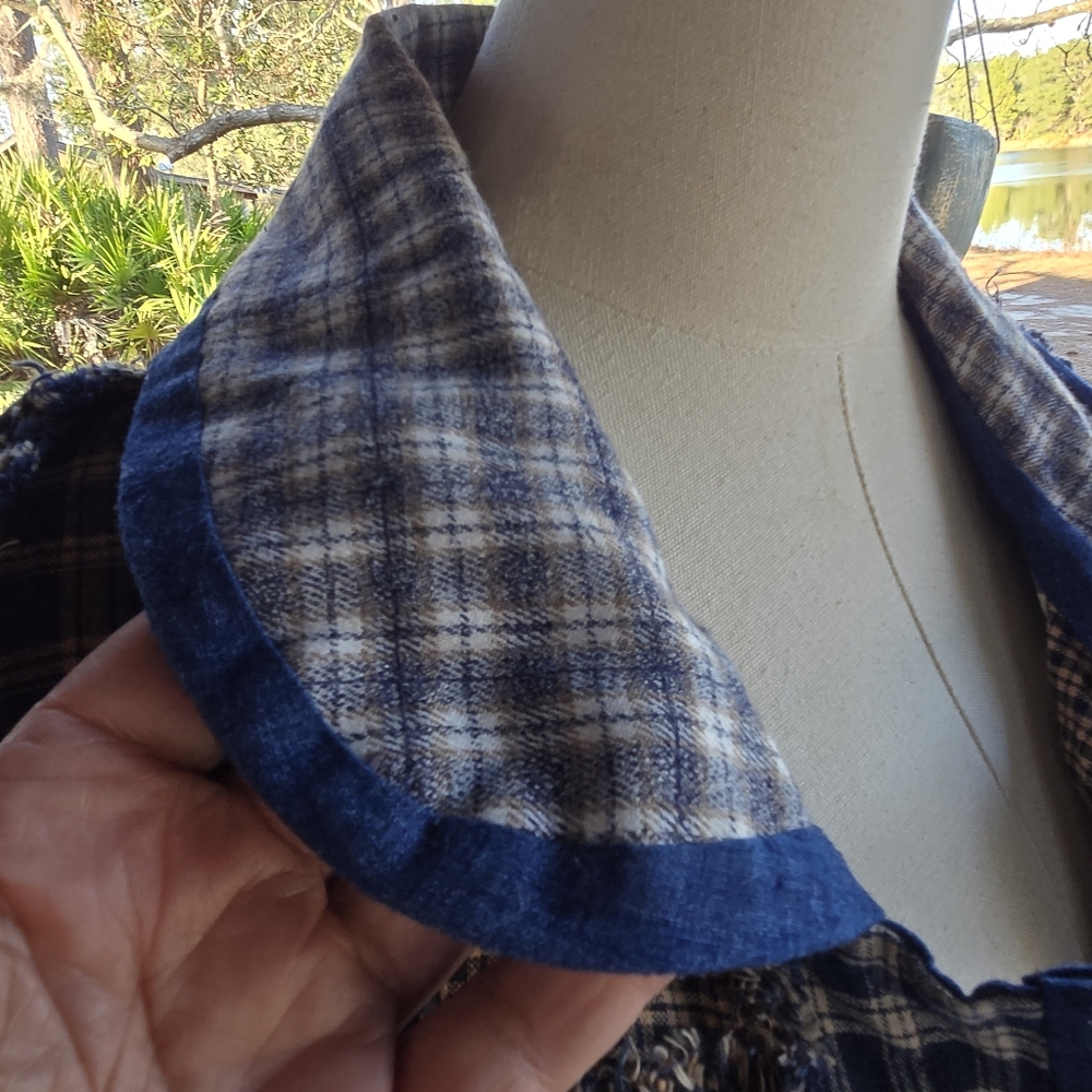 Women's Reversible Patchwork Open Front Blazer Or… - image 5